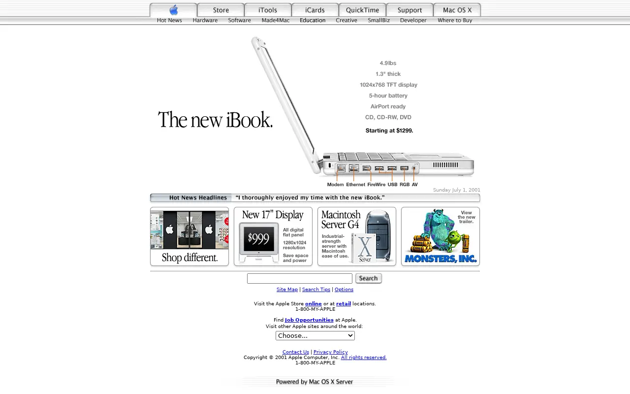 apple.com on July 1, 2001