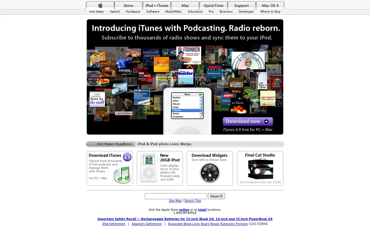 apple.com on June 30, 2005