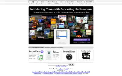 apple.com in 2005