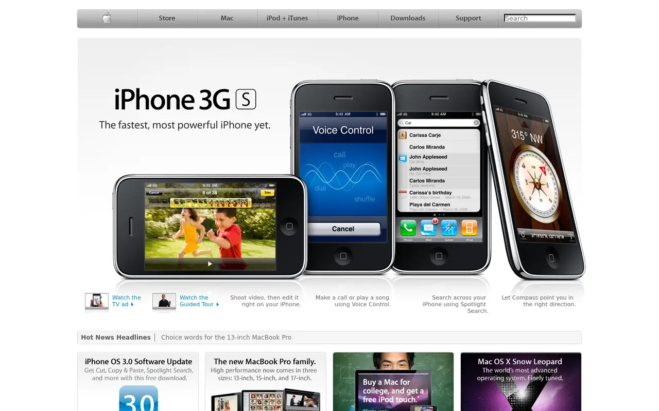 apple.com in 2009