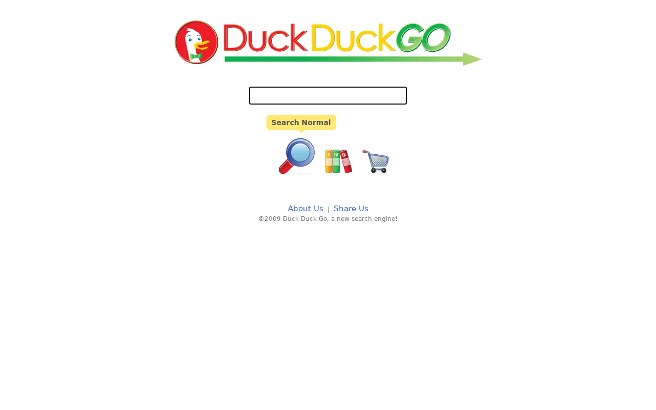 duckduckgo.com in 2009