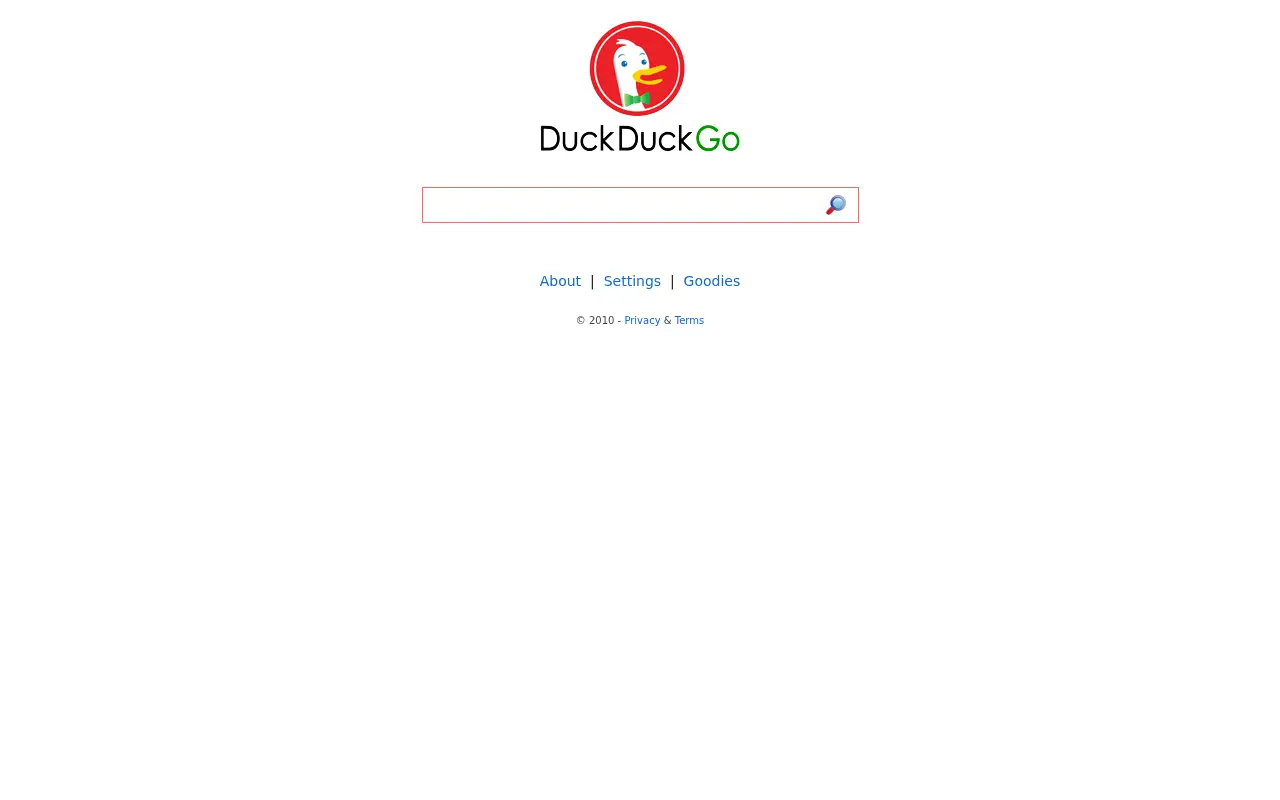 duckduckgo.com in 2010