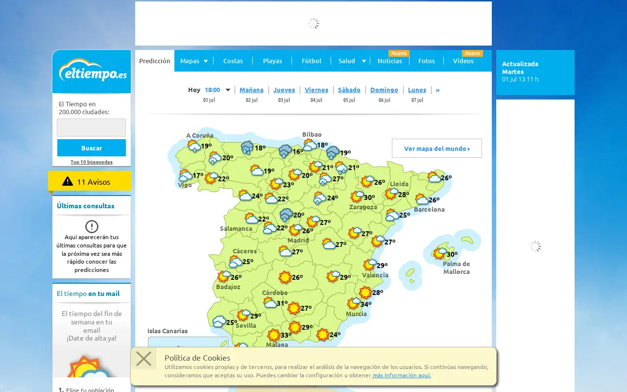 eltiempo.es in 2014