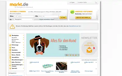 markt.de in 2016