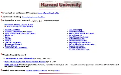 harvard.edu in 1997