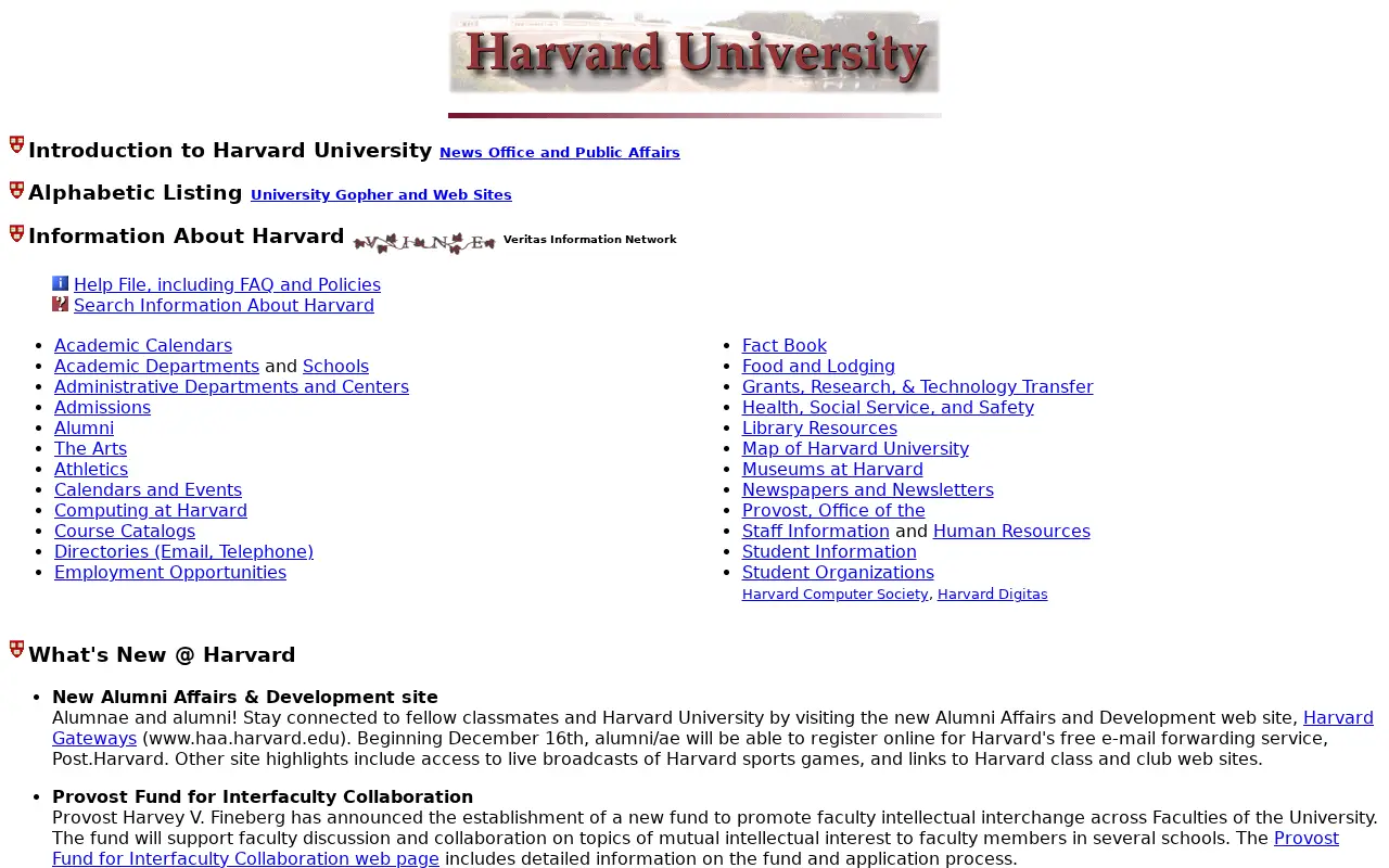 harvard.edu in 1998