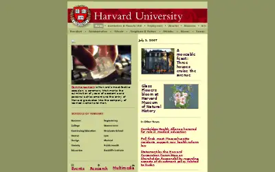 harvard.edu in 2007