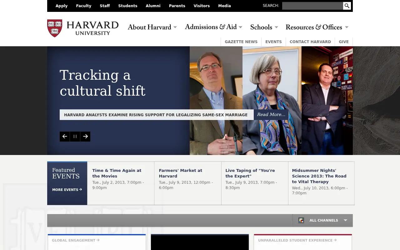 harvard.edu in 2013