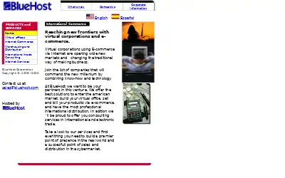 bluehost.com in 2001