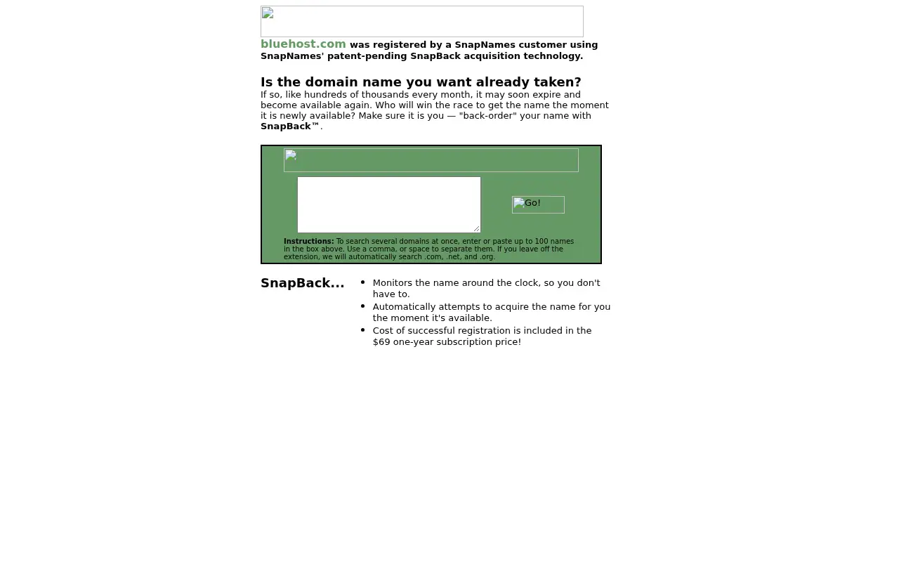 bluehost.com in 2002