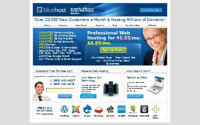 bluehost.com in 2012