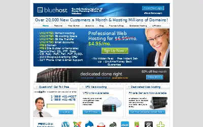 bluehost.com in 2013