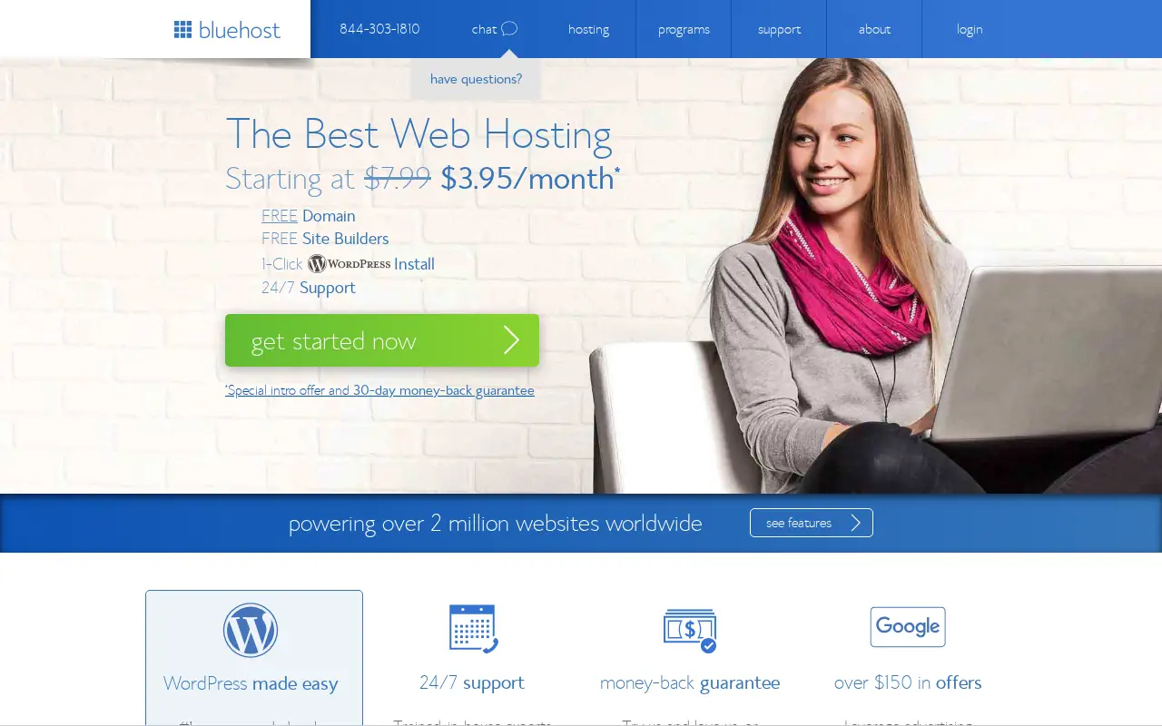 bluehost.com in 2017