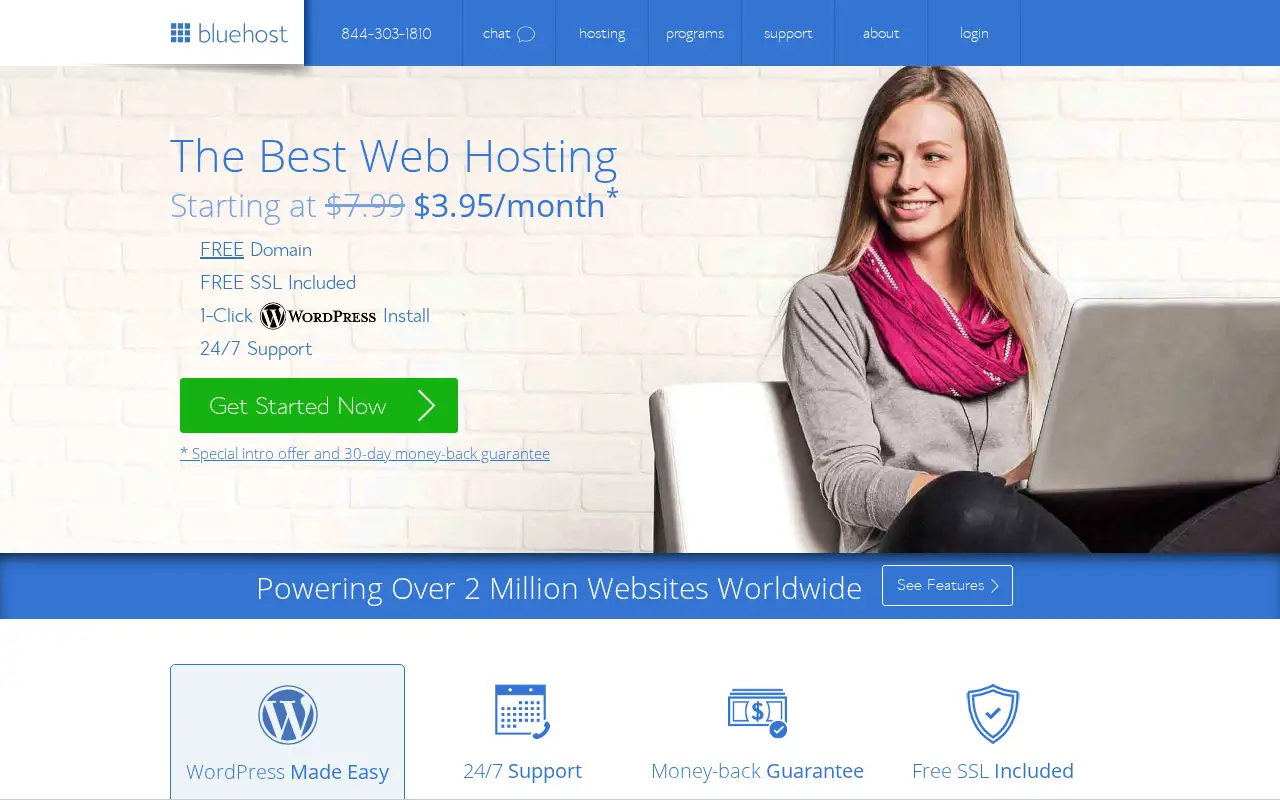 bluehost.com in 2018