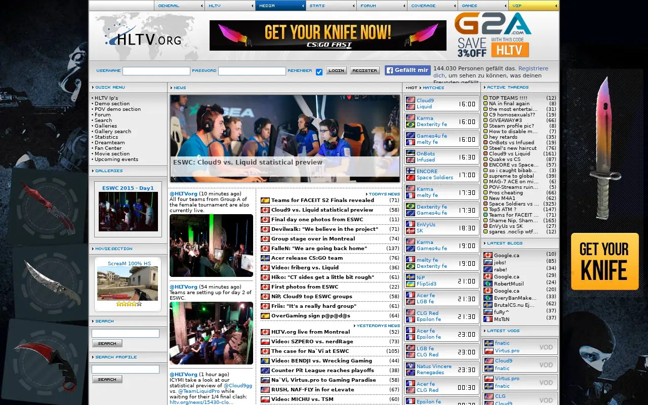 hltv.org on July 11, 2015