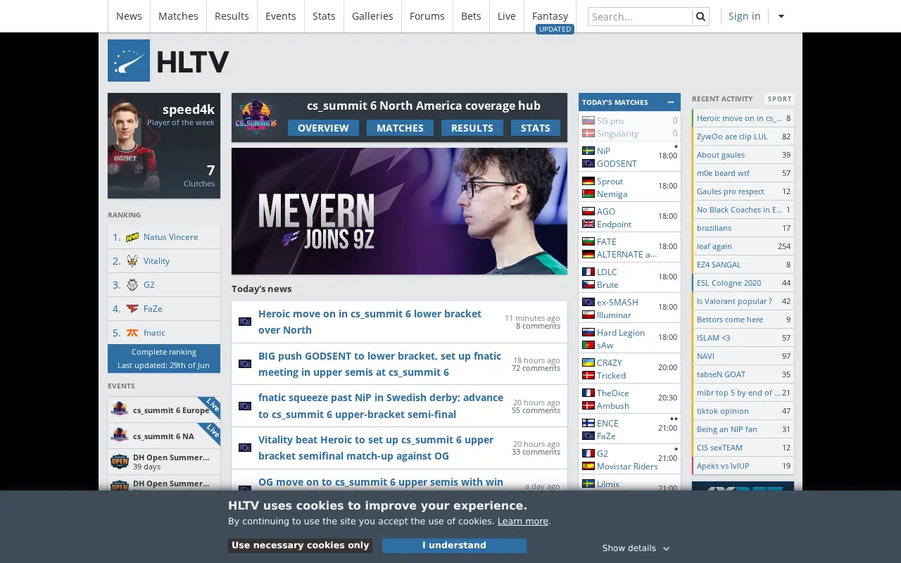 hltv.org in 2020