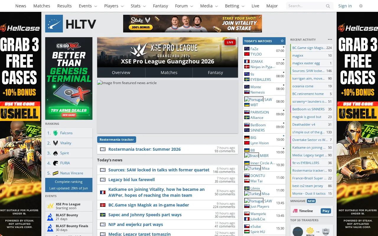 hltv.org in 2026