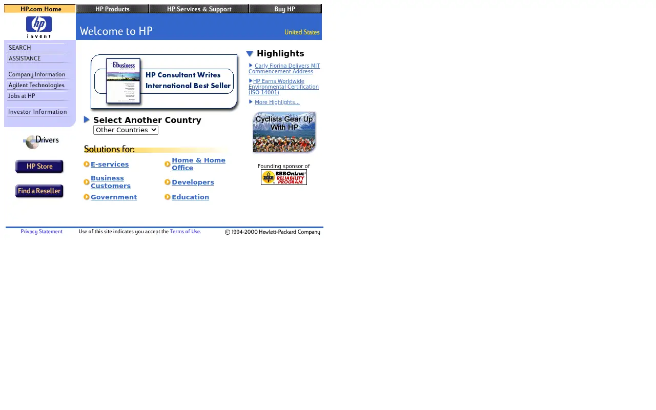 hp.com in 2000