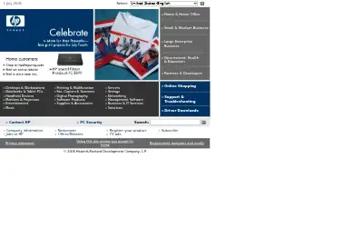hp.com in 2005