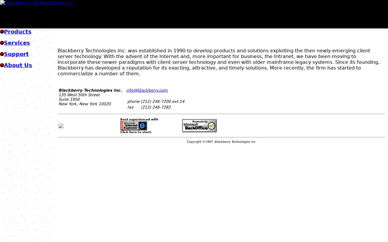 blackberry.com in 1997