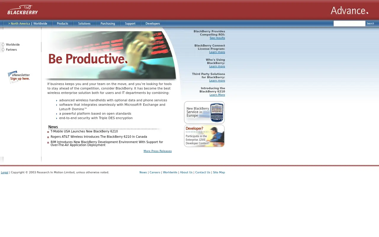 blackberry.com in 2003