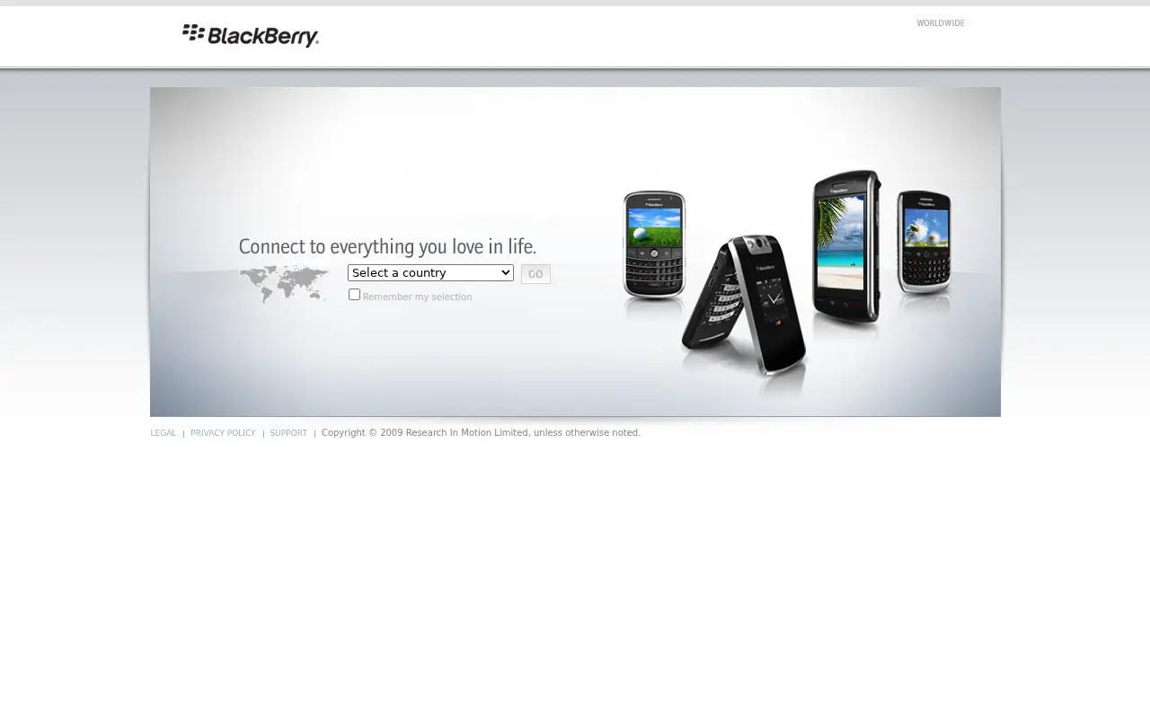 blackberry.com in 2009