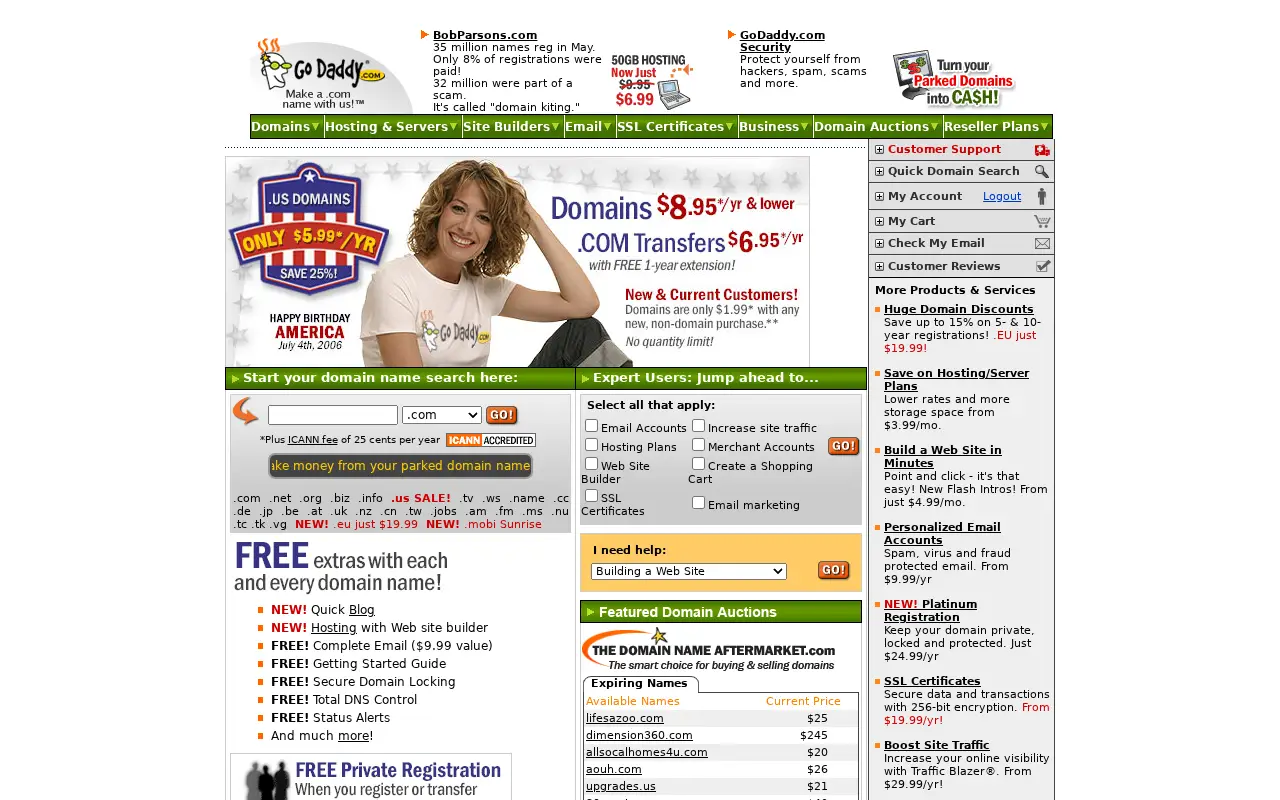godaddy.com in 2006