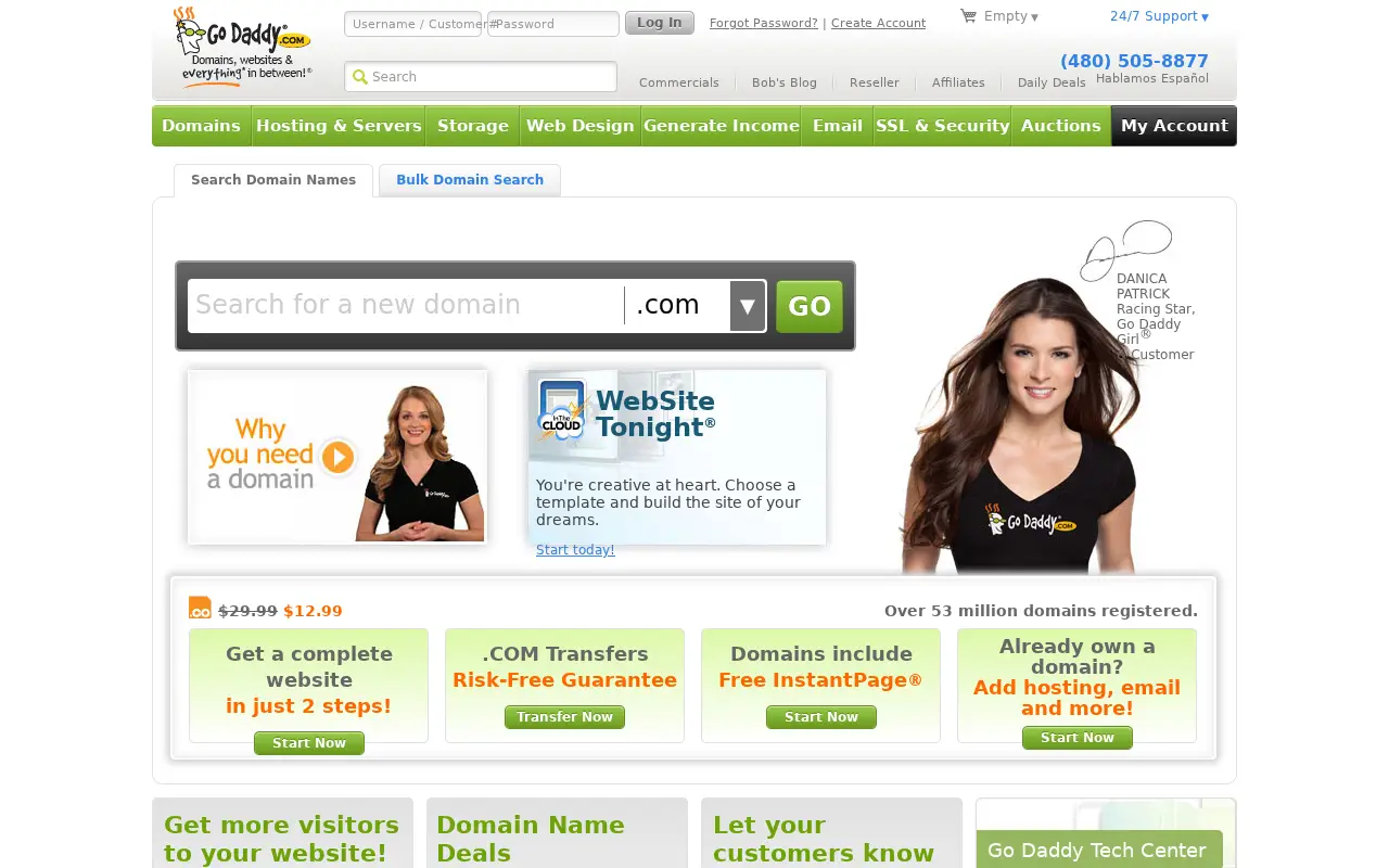 godaddy.com in 2012