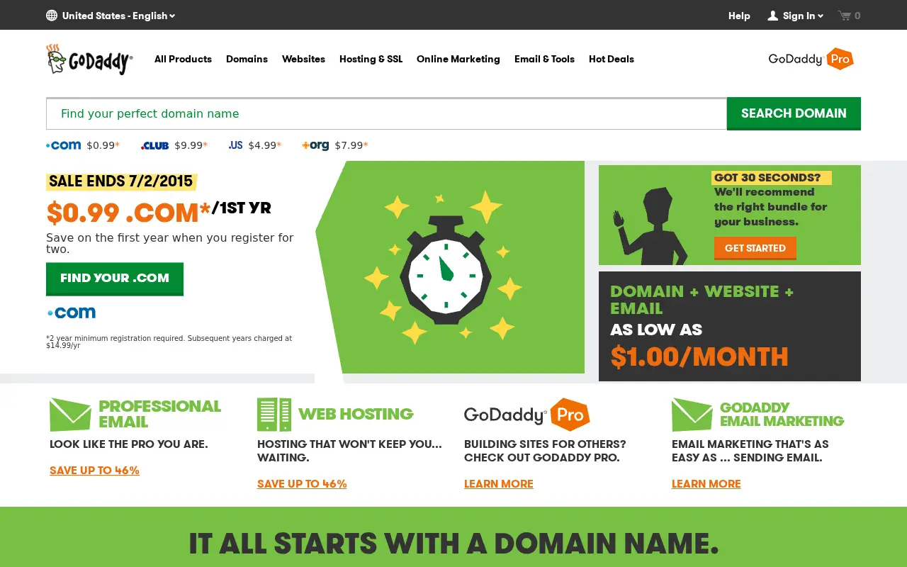 godaddy.com in 2015