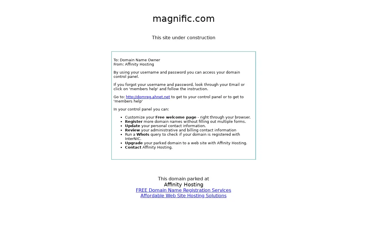 magnific.com in 1999