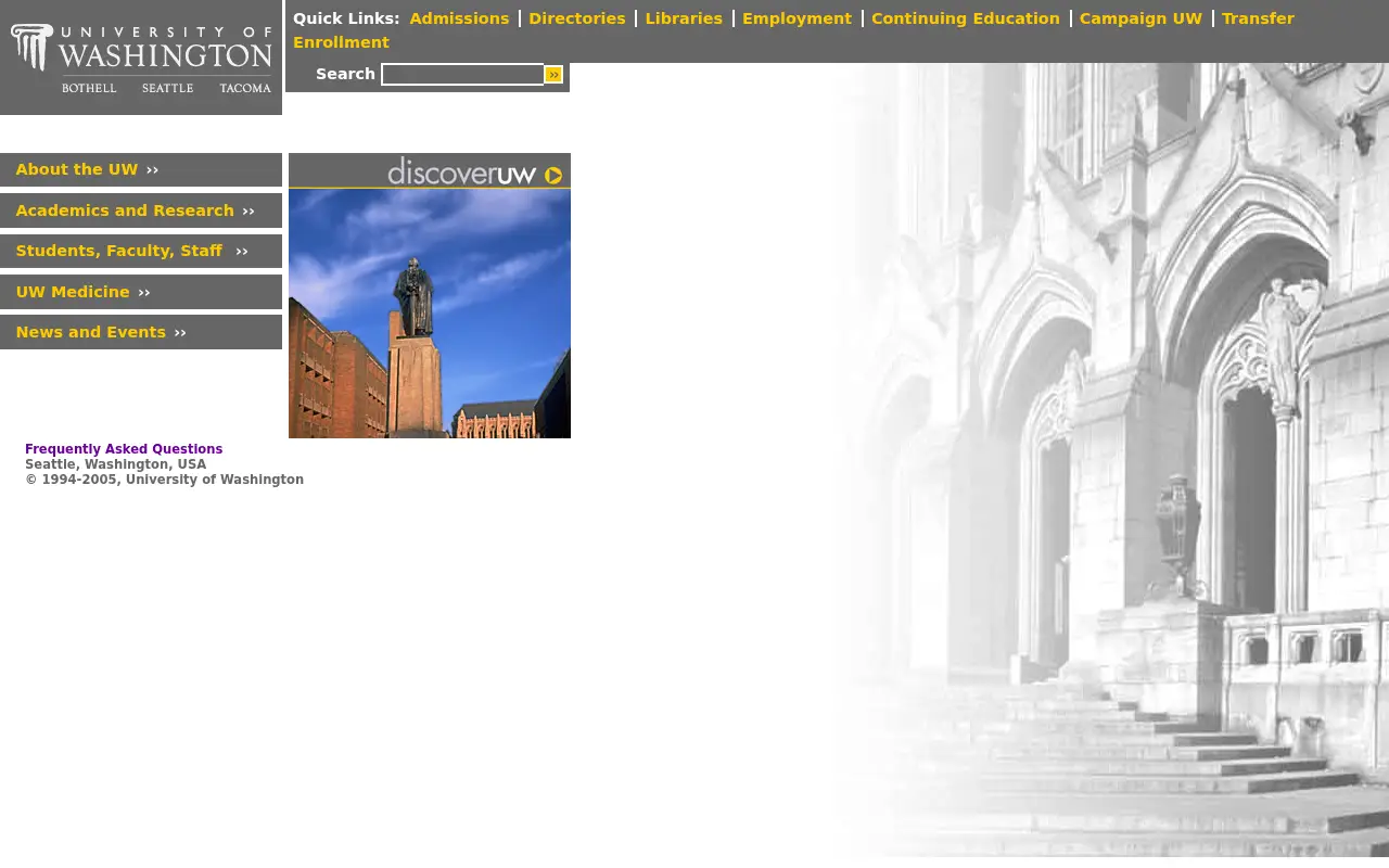 washington.edu in 2005