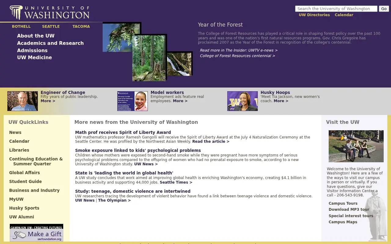 washington.edu in 2007
