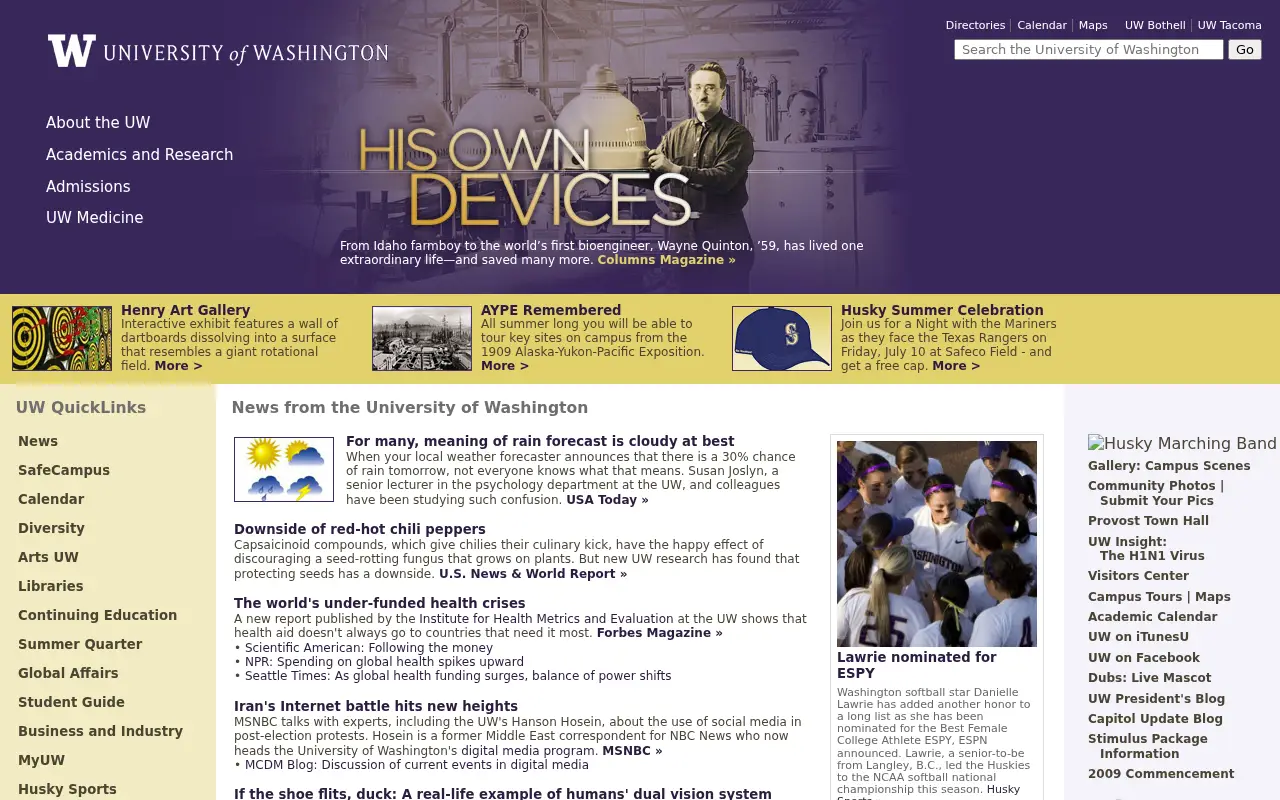 washington.edu in 2009