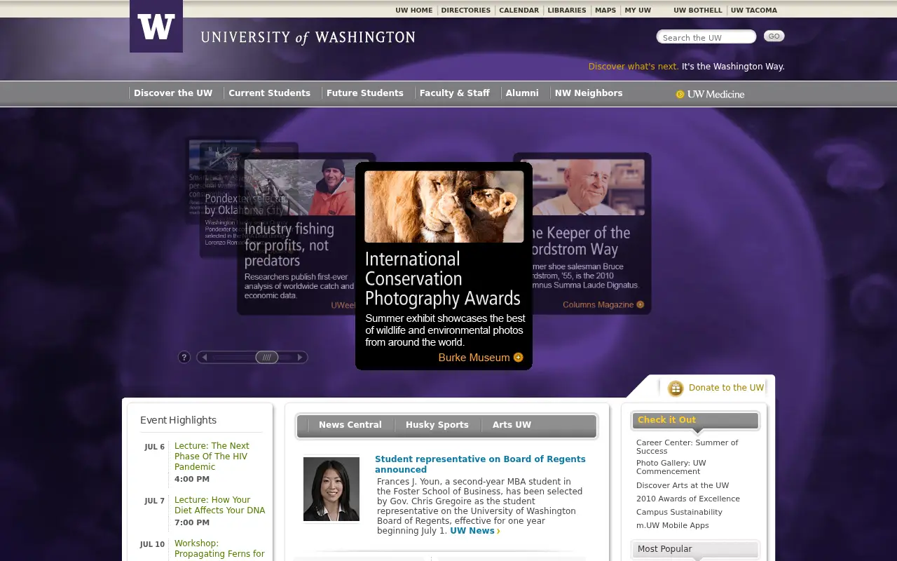 washington.edu in 2010