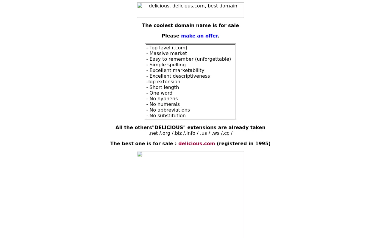 delicious.com in 2004