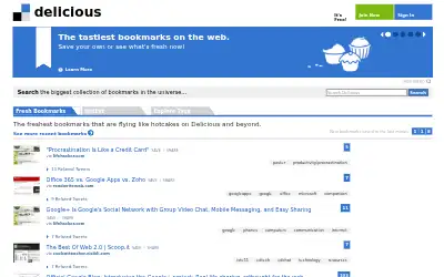 delicious.com in 2011