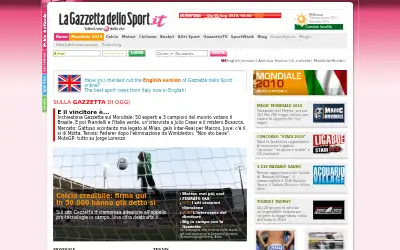 gazzetta.it in 2010