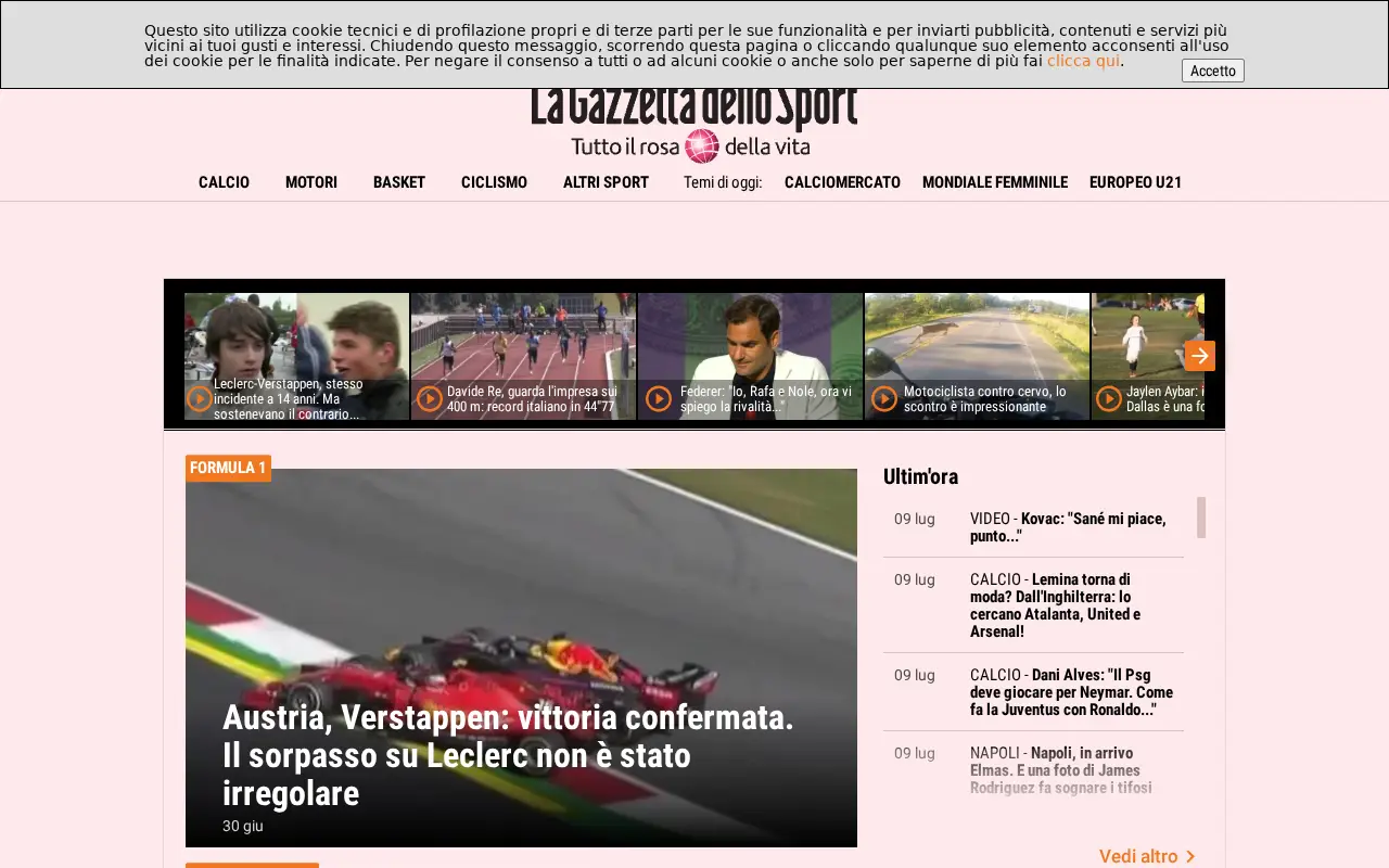 gazzetta.it in 2019