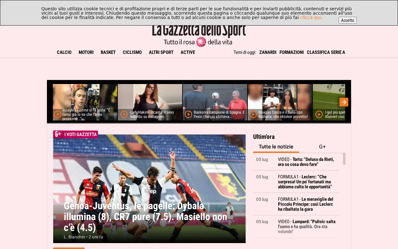 gazzetta.it in 2020