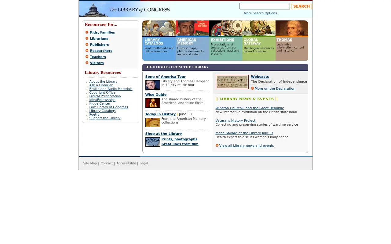 loc.gov in 2005
