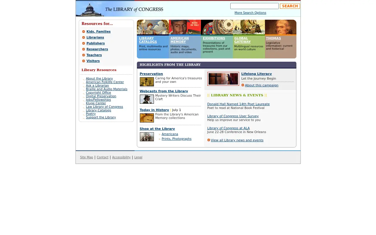 loc.gov in 2006
