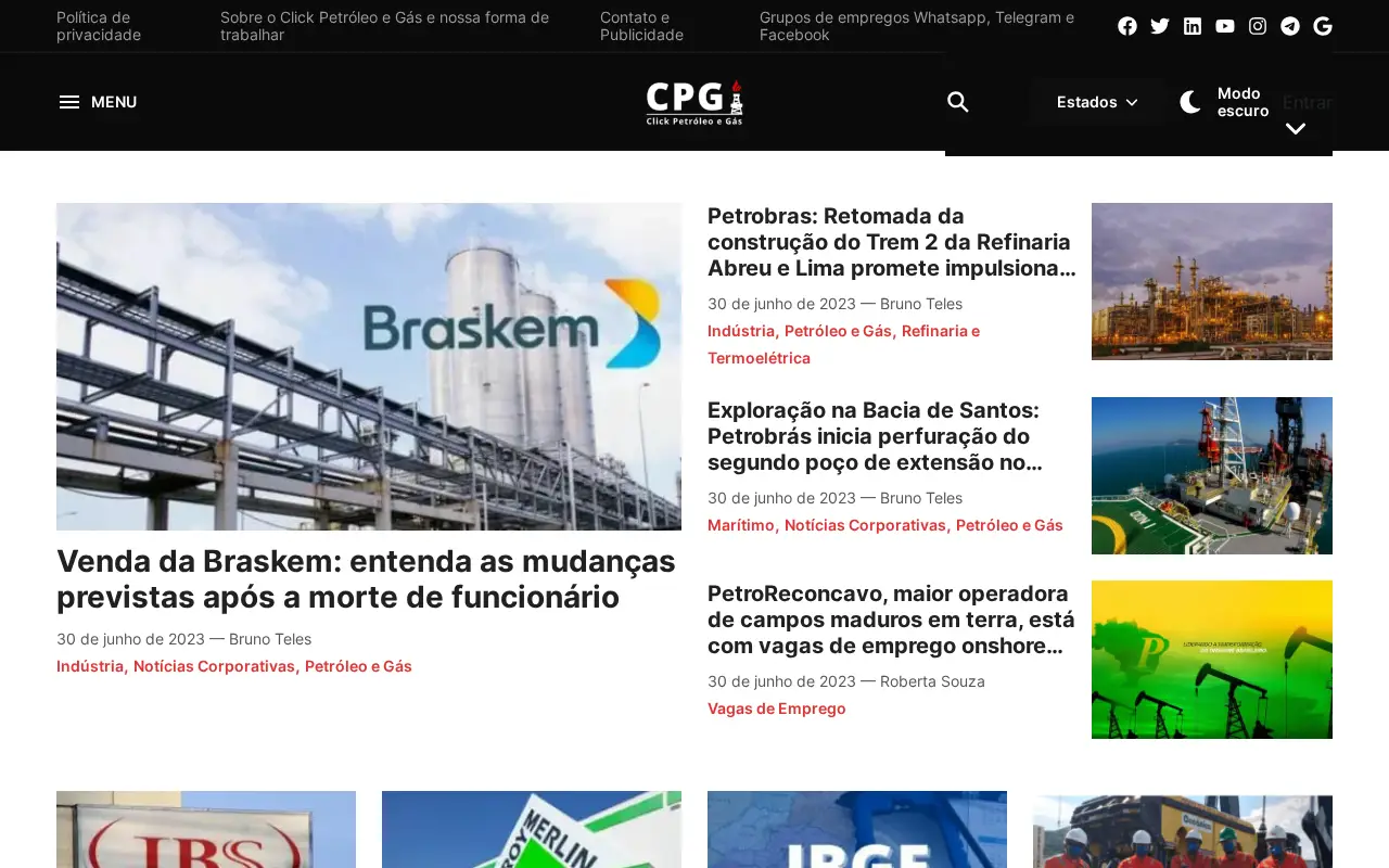 clickpetroleoegas.com.br in 2023