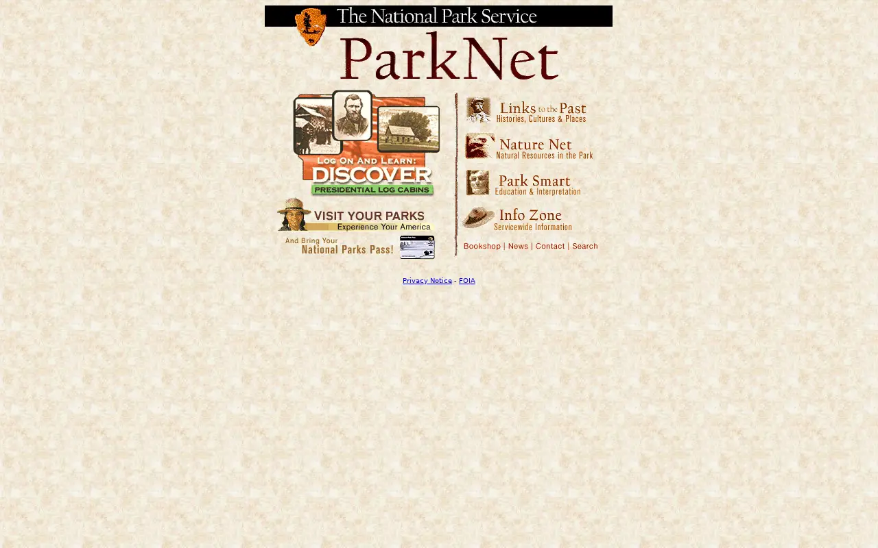 nps.gov in 2000
