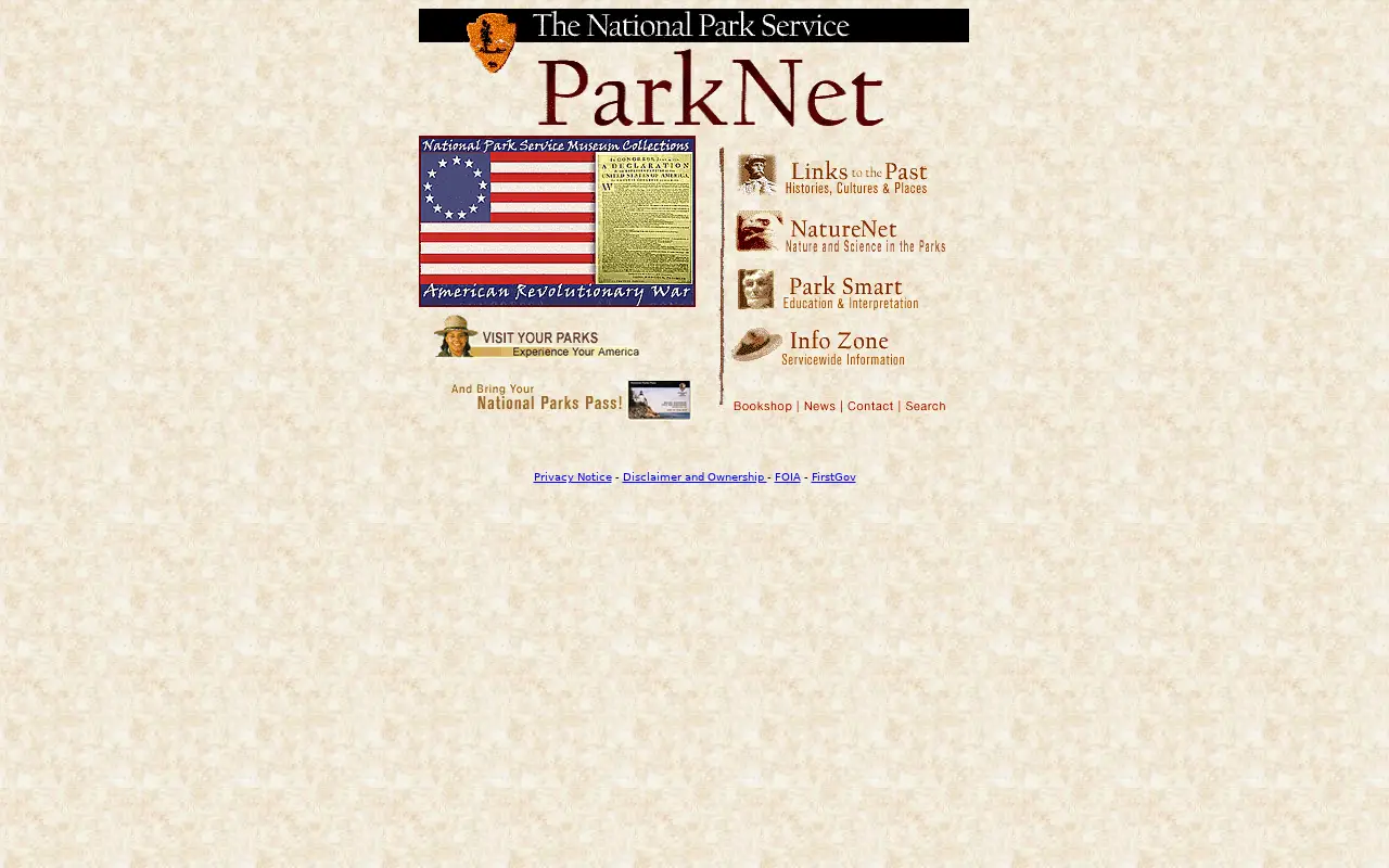 nps.gov in 2001