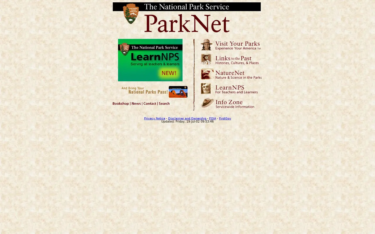 nps.gov in 2002