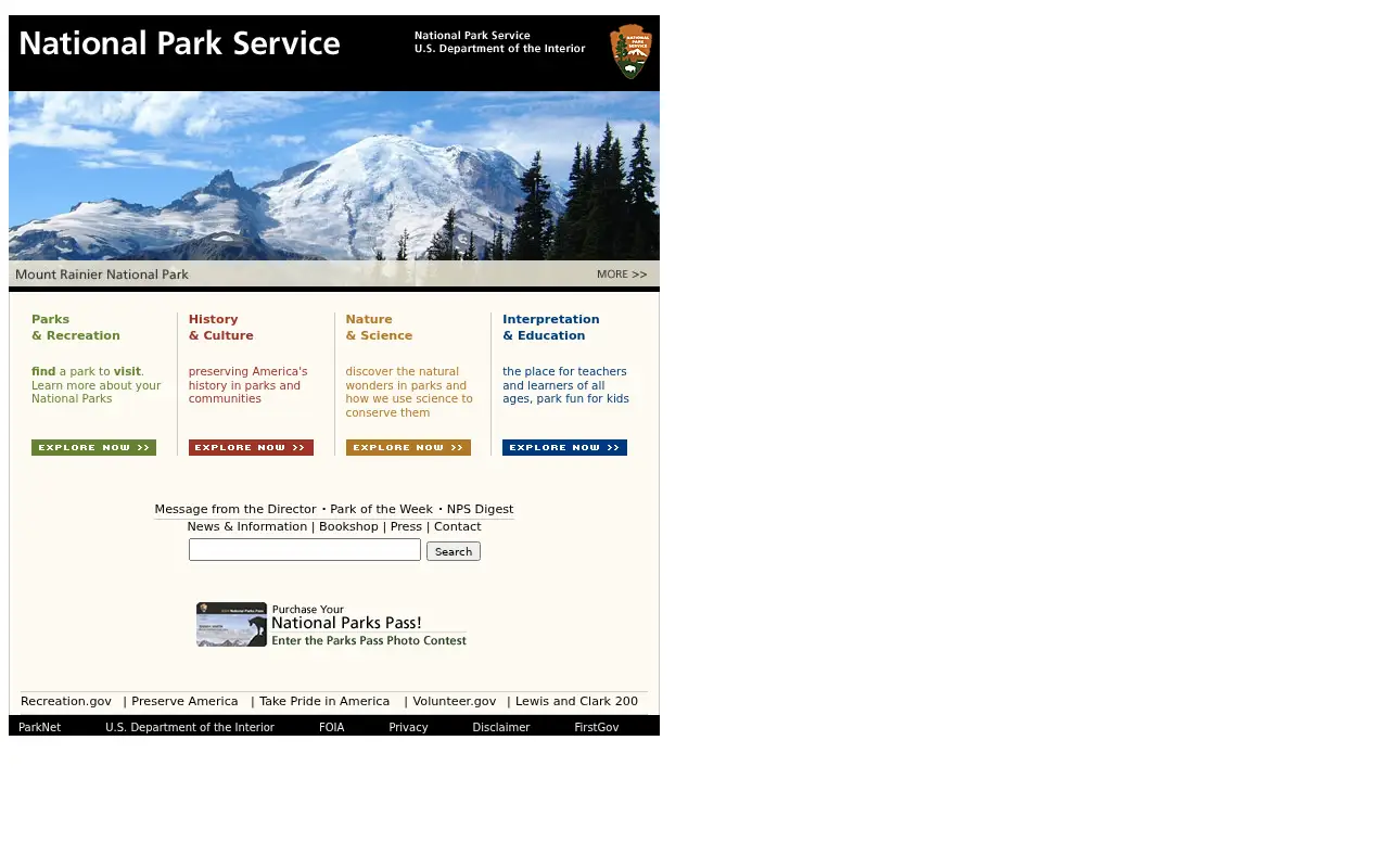 nps.gov in 2004
