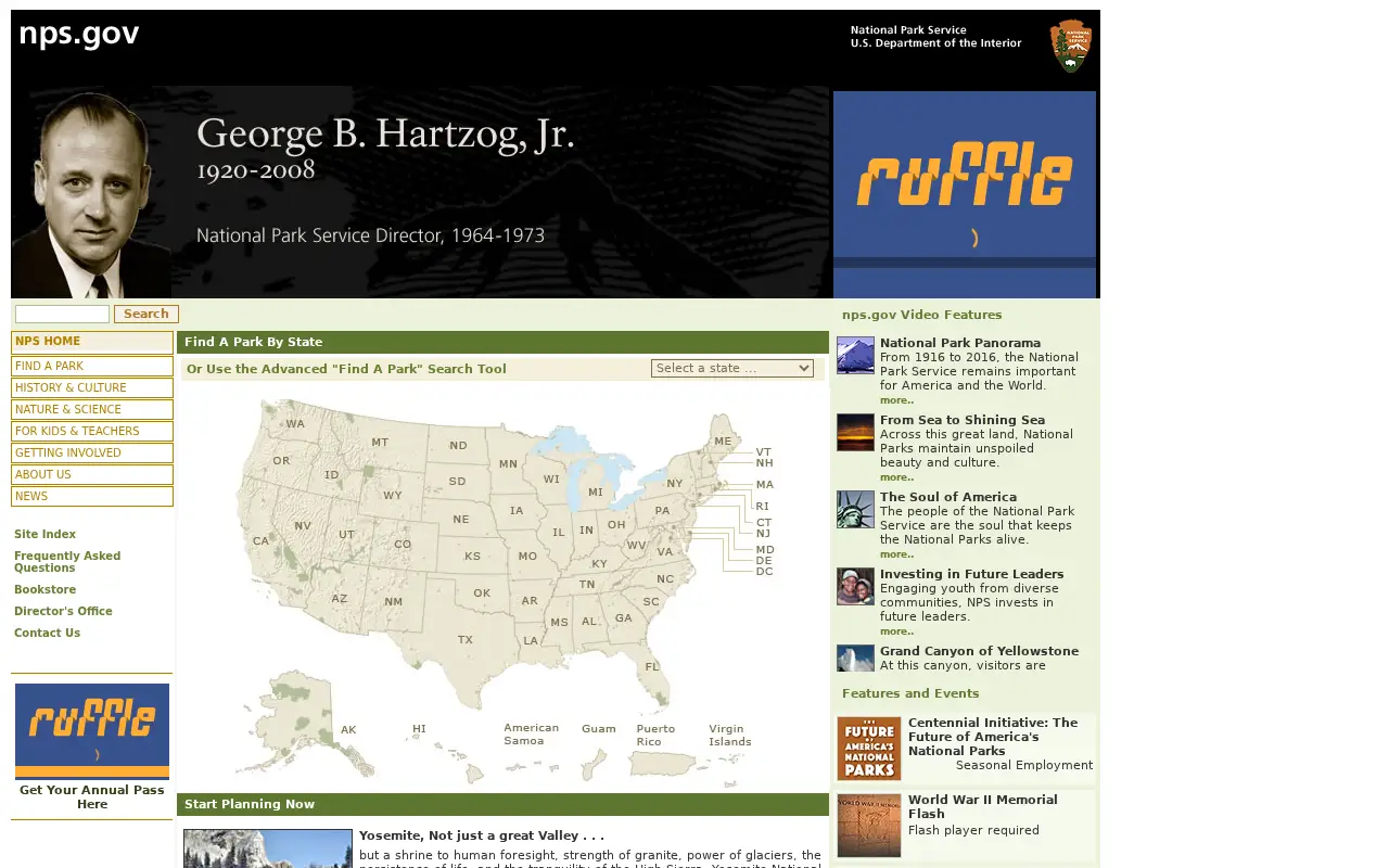 nps.gov in 2008
