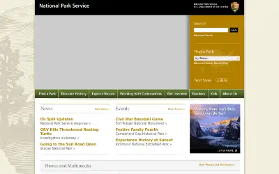 nps.gov in 2010