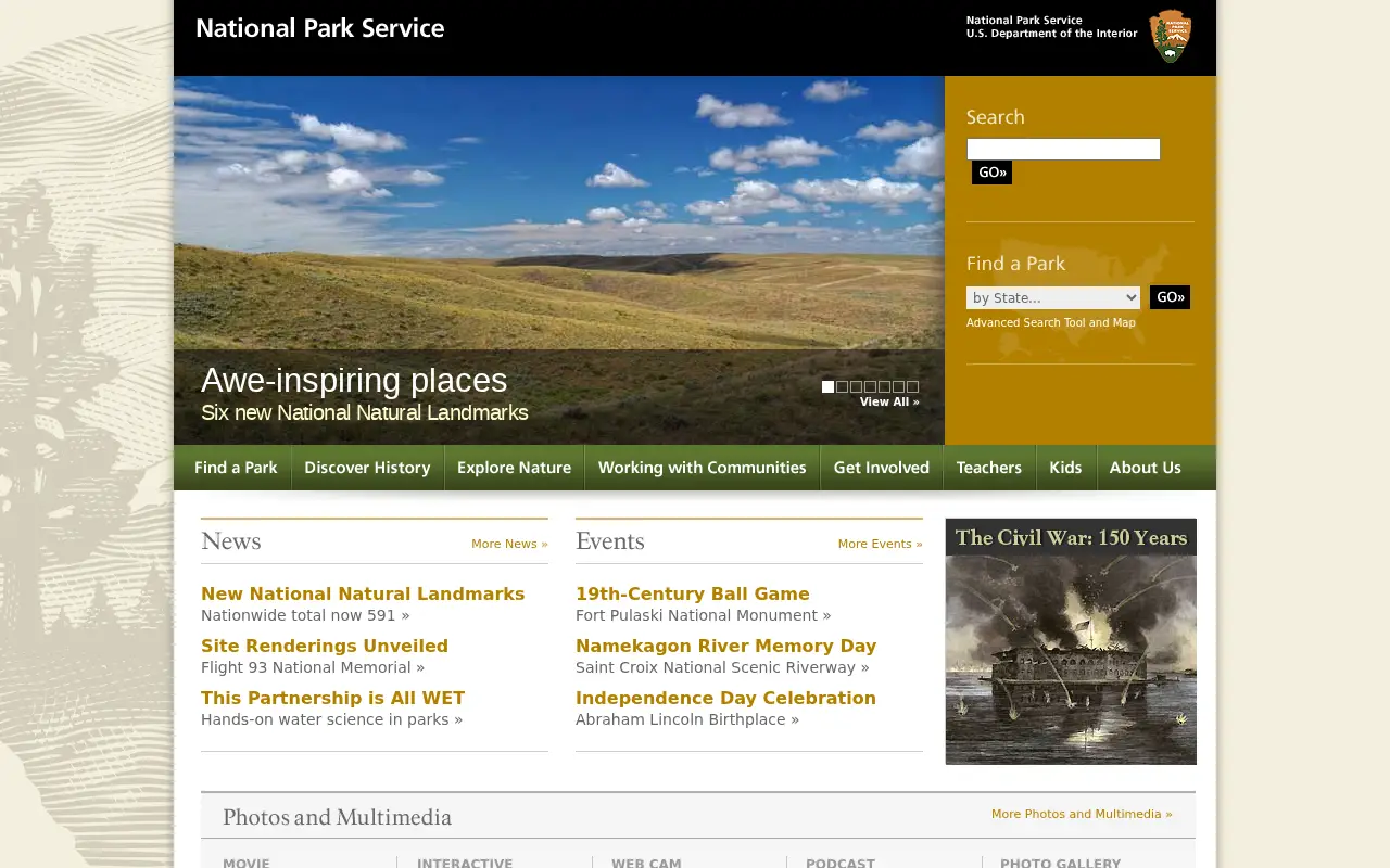nps.gov in 2011