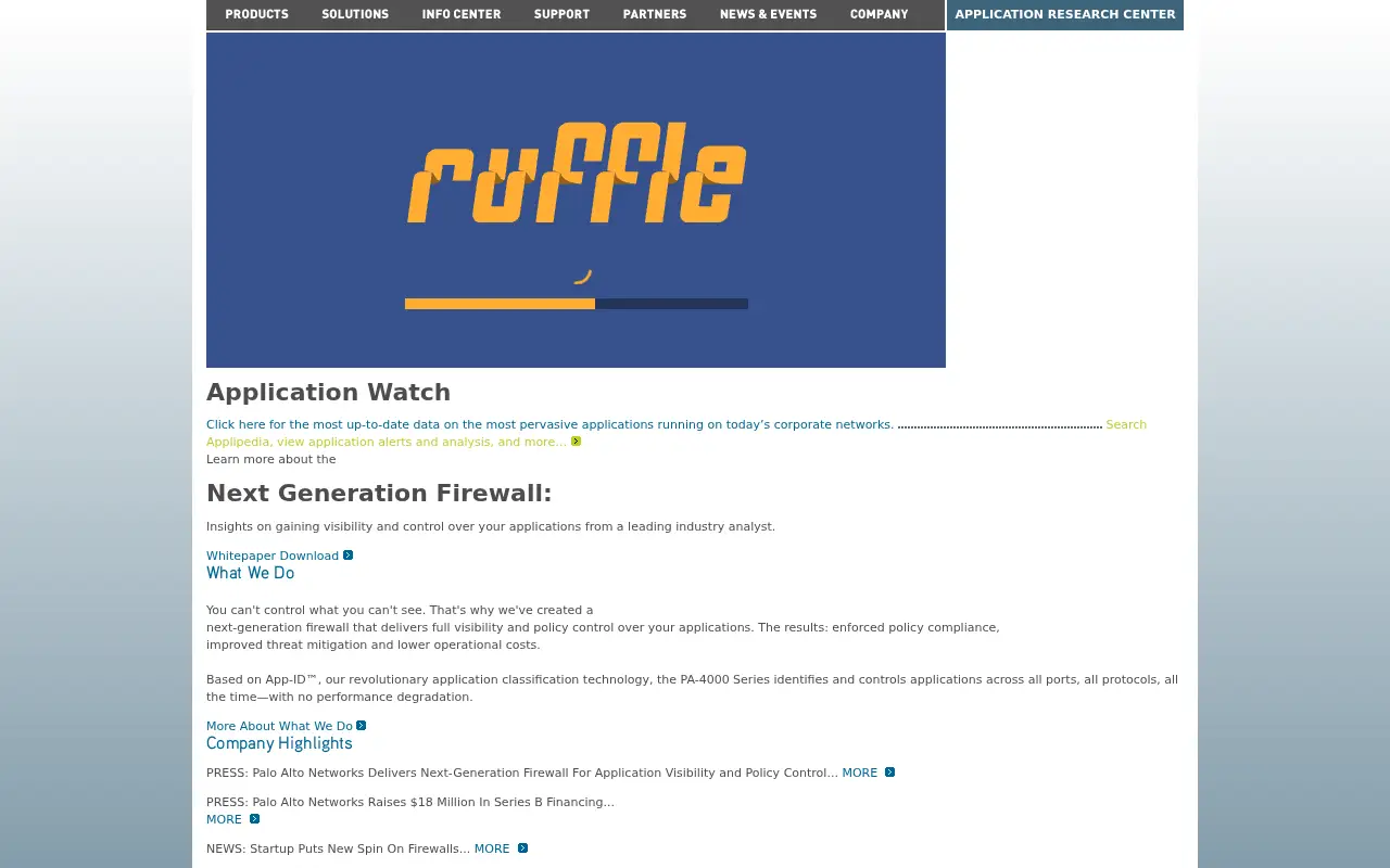 paloaltonetworks.com in 2007
